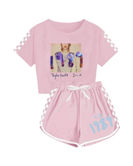 Taylor Swift Print Cotton Top with Short Set