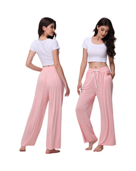 Relaxed-Fit High-Waisted Wide-Leg Lounge Pants for Women