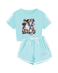 Taylor Swift Print Cotton Top with Short Set