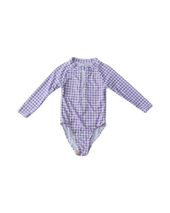 Long Sleeve Floral Toddler Rash Guard Swimsuit Bodysuit One-Piece