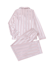 Stripe Satin Pajama Set – Soft, Silky & Elegant Sleepwear