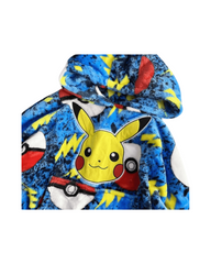 Plush Fleece Character Hooded Bathrobe and Pajama Set for Boys