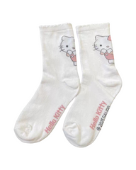 Hello Kitty  Crew Socks – Cute Pink & White Character Socks