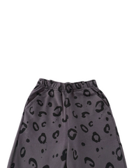 Casual Leopard Pattern Cotton Pants Girls Comfort Stretch Trousers