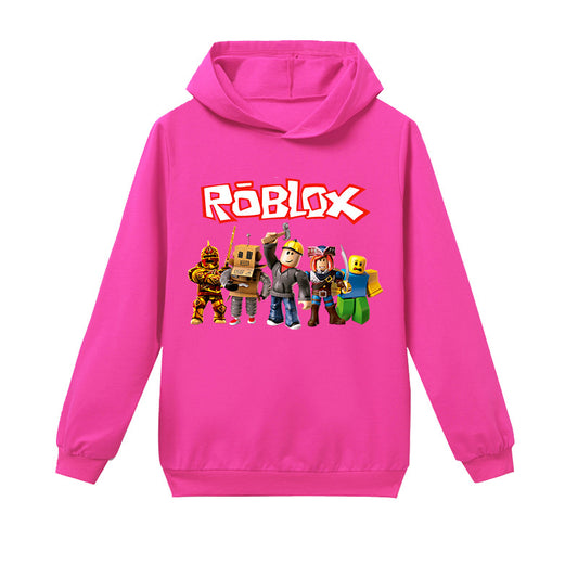 Cotton Roblox Printed Pullover Hoodie