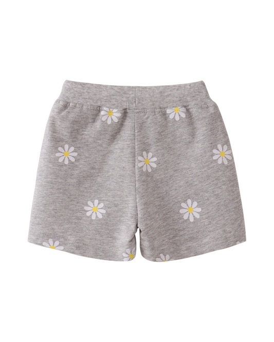 Soft Cotton Floral Lounge Shorts for Girls