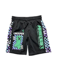 Kids Minecraft Creeper Printed Shorts