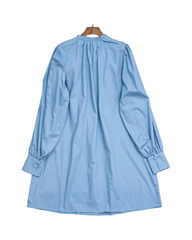 Elegant Long Sleeve Tunic Shirt Dress – Loose Fit Casual Cotton Day-to-Night Dress