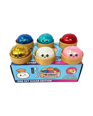 Glitter Dumpling & Donut Squishy Stress Balls (6-Pack) – Cute Sensory Fidget Toys for Anxiety Relief & Party Favors