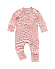 Long Sleeve Cotton Baby Romper With Front Zipper