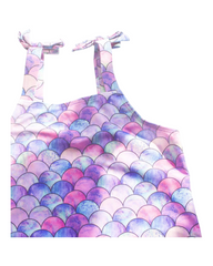 Purple One-Piece Scale Patterned Swimsuit