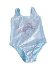 Unicorn Patterned One-Piece Swimsuit