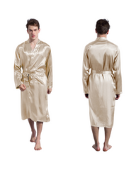 Cozy Soft Breathable Men Bathrobe Premium Lightweight Sleepwear Robe