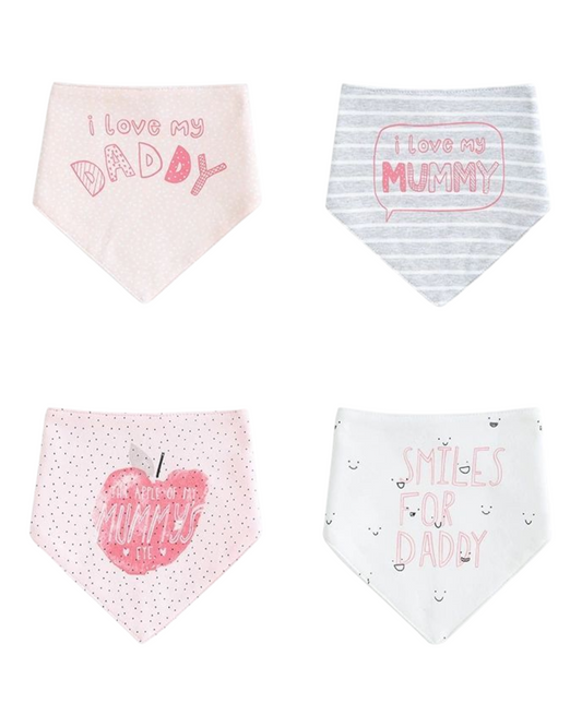 Two-Piece Baby Feeding Bibs Set with Design