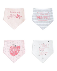 Two-Piece Baby Feeding Bibs Set with Design