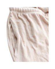 Silk Blend 2-Piece Lounge Set – Fitted Long Sleeve Turtleneck Top & Wide-Leg Pants Outfit