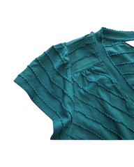 V-Neck Diagonal Cut Designer Top
