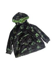 Black Minecraft Creeper Graphic Oodie