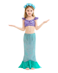 Three-Piece Mermaid Swimsuit with Tail