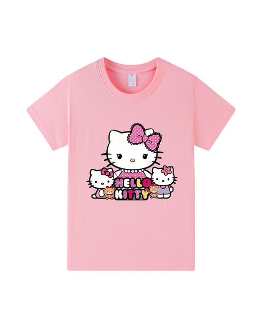 Hello Kitty Inspired Graphic Tee – Soft Cotton Cute Top