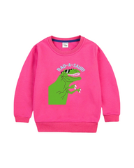 Kids Dinosaur Print Cozy Long Sleeve Pullover Sweatshirt