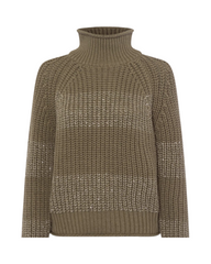 Oversized Turtleneck Knit Sweater - Womens Long Sleeve Chunky Winter Pullover Top