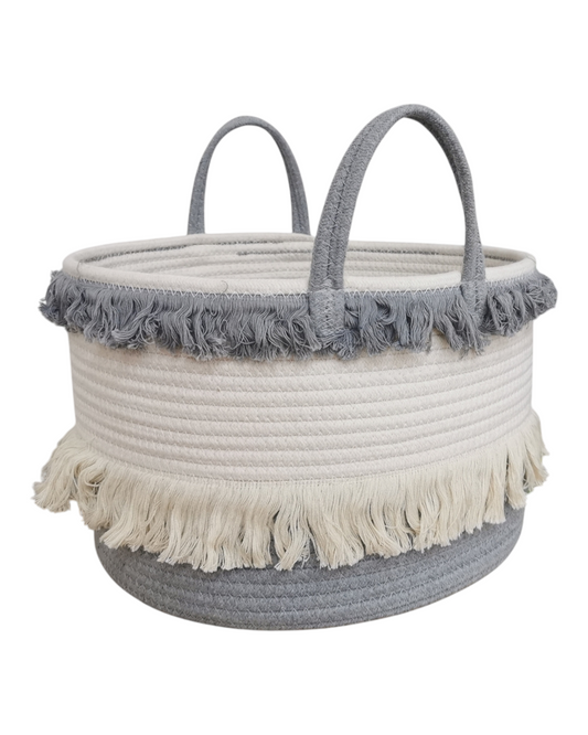 Grey and White Storage basket