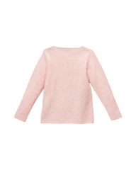 Warm Wool Knit Pullover Sweater for Girls with Little White Dog Design