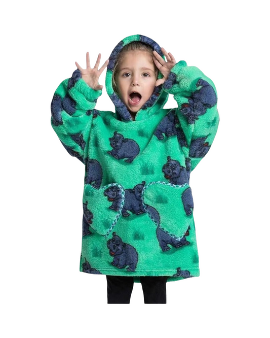 Oversized Wearable Blanket Hoodie Boys Cozy Fleece Pullover Oodie
