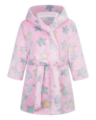 Fluffy Patterned Girls' Bath Robe