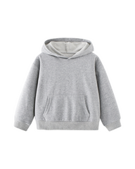 Long Sleeve Pullover Hoodie for Kids Featuring Front Pocket and Hood