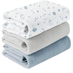 Swaddle Blankets of Different Colours 3pcs Set