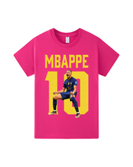 Kylian Mbappe #10 Soccer Jersey for Kids Short Sleeve Football Tee