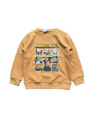 Minecraft Crewneck Sweatshirt with Graphic Print for Kids - Cotton Long Sleeve Pullover