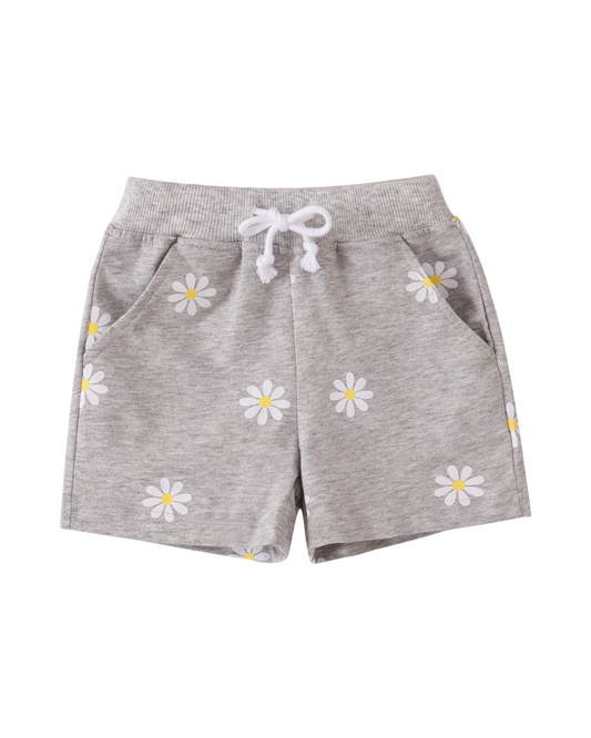 Soft Cotton Floral Lounge Shorts for Girls