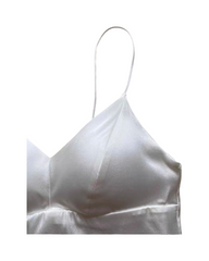 Silk Spaghetti Strap V Neck Camisoles with Built-in Bra
