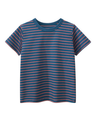 Striped 100% Cotton Crew Neck T-Shirt