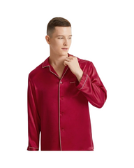 Pure Silk Long Sleeve Men's Pyjamas Set