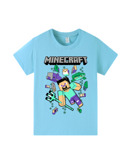 Block World Adventure Graphic Tee | 100% Breathable Cotton T-Shirt