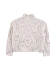 Chic Toddler & Girls Mock Neck Cable Knit Jumper – Soft Winter Top