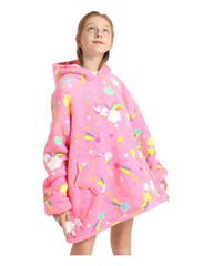 Patterned Oversized Fluffy Oodies