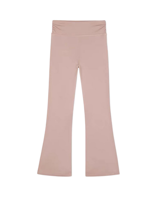 Wide Leg Ribbed Knit Pants Elastic High Waist Comfortable Trousers