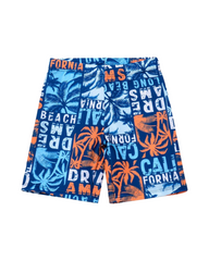 Boys' 3-Piece Swimsuit Trunk Rashguard Set and Sun Hat Swimwear
