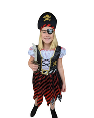 Premium Girls Fairytale Pirate Captain Dress-Up Set