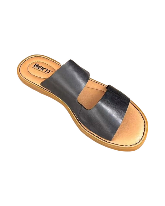 Thong Leather Slides