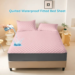 Deep Pocket Waterproof Fitted Bed Sheet – Premium Soft Quilted Mattress