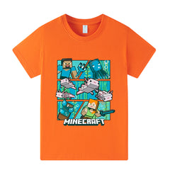 Block World Adventure Graphic Tee | 100% Breathable Cotton T-Shirt