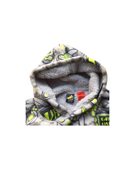 Plush Patterned Boys' Oodie