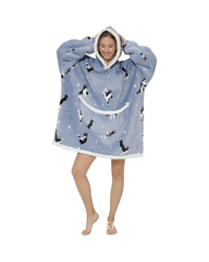 Women'S Wearable Blanket Hoodie Cozy Wearable Blanket with Pocket
