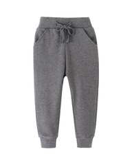 Soft Cotton Drawstring Track Pants Kids Everyday Casual Trousers